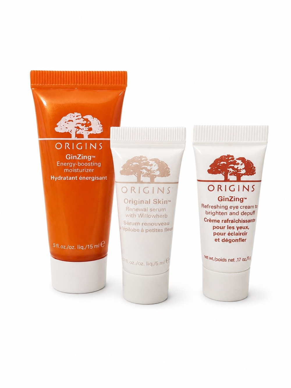 Lot of 3 Origins Ginzing Moisturizer Eye cream Mini Deluxe Samples